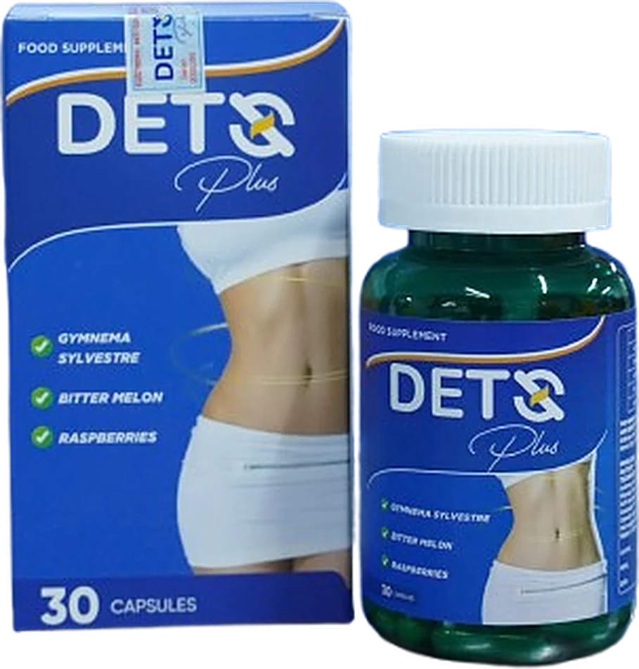 Hộp và lọ DETO Plus, 30 viên nang